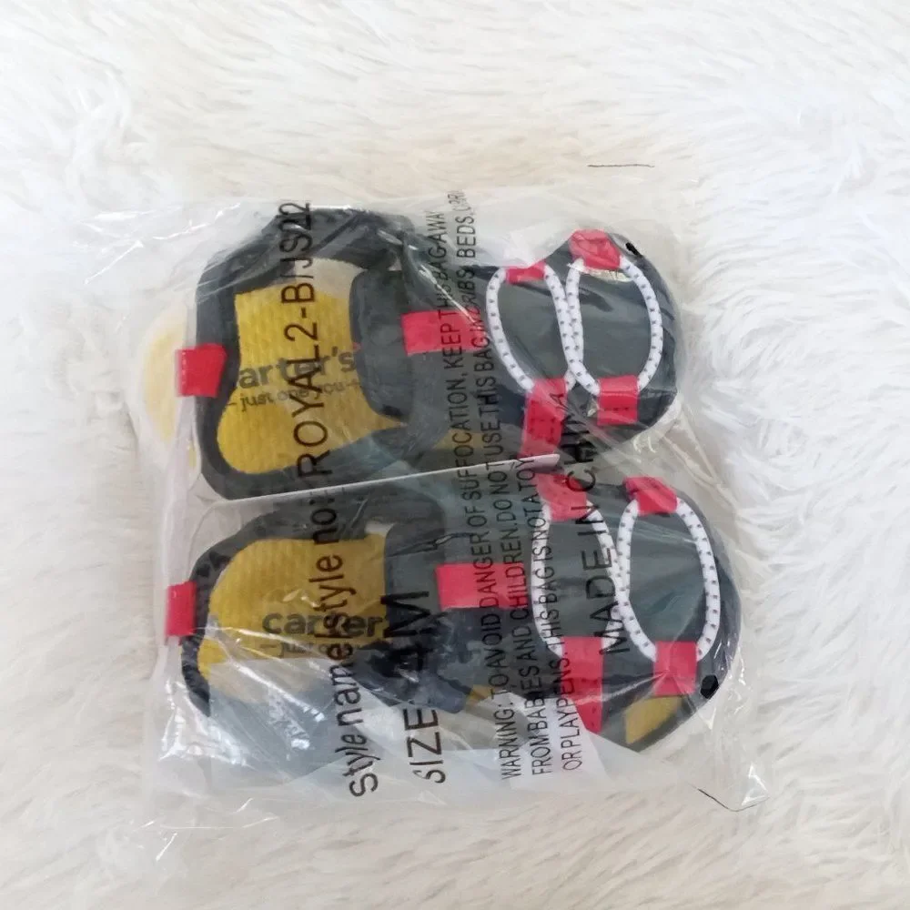Carter's Just One You Baby Royal First Walker Sandals (Navy/Red) Size 4T - NEW!!